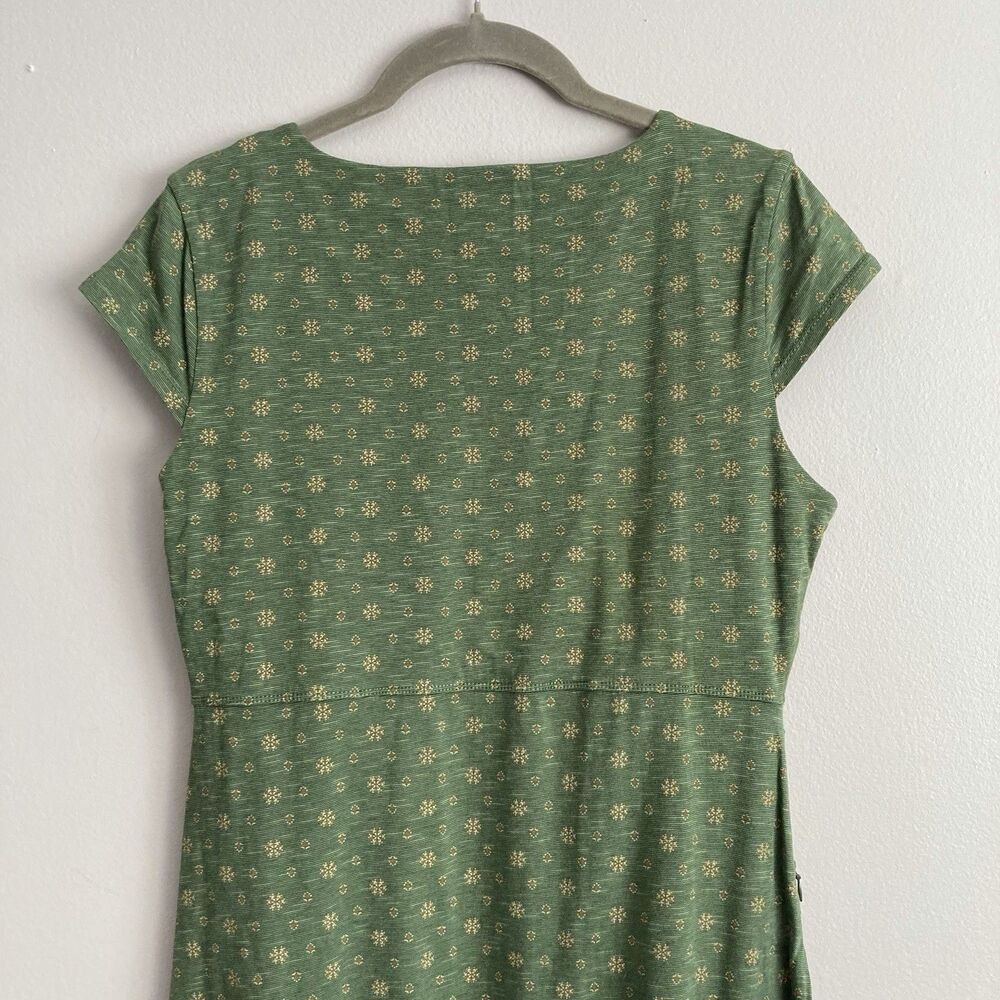 Toad & Co Rosemarie Green Cap Sleeve Dress Size Medium Organic Cotton Casual - Picture 8 of 11